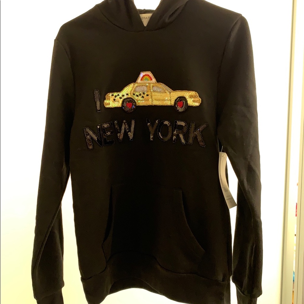 Bow & Drape Black Hoodie